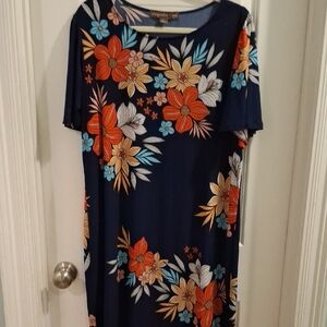 Alexandra + Oak Navy Floral Dress